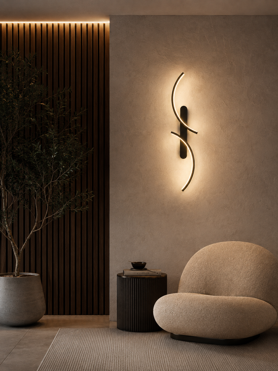 Applique Murale LED Arc en C