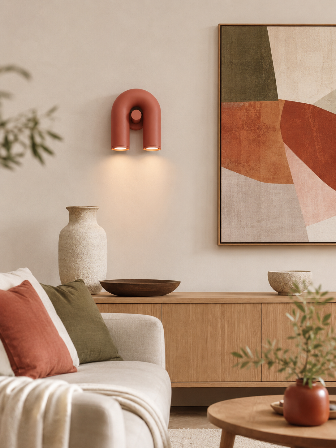 Applique Murale LED Arc en U Colorée