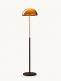 Lampadaire Rétro en Acrylique Ambré
