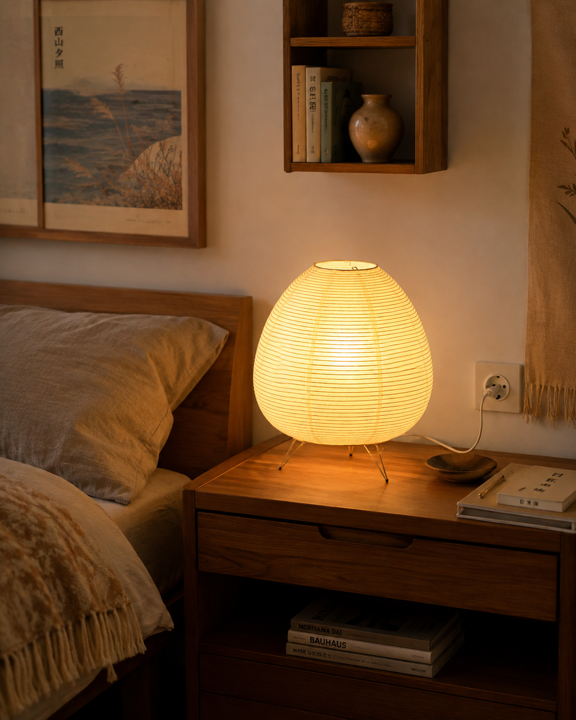 Lampe Lanterne Japonaise en Papier de Riz