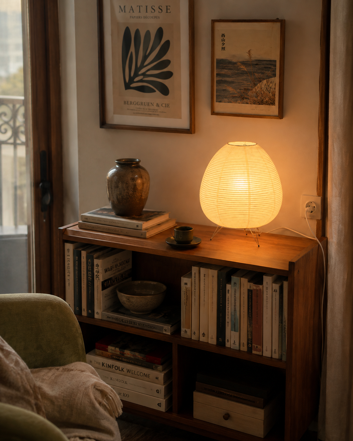Lampe Lanterne Japonaise en Papier de Riz