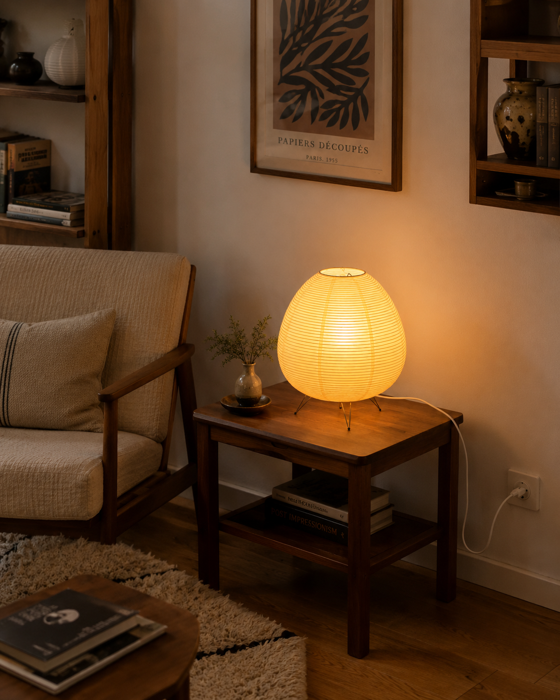 Lampe Lanterne Japonaise en Papier de Riz