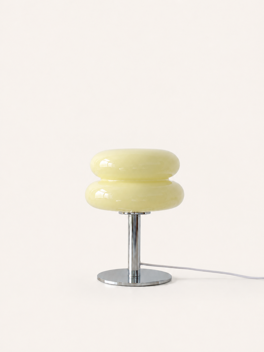 Lampe à Poser Macaron en Verre Teinté