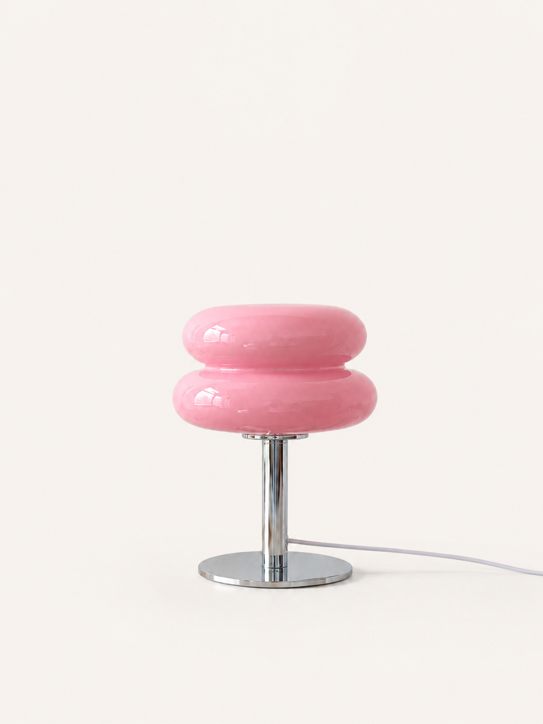 Lampe à Poser Macaron en Verre Teinté