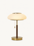Lampe à poser vintage en verre dépoli