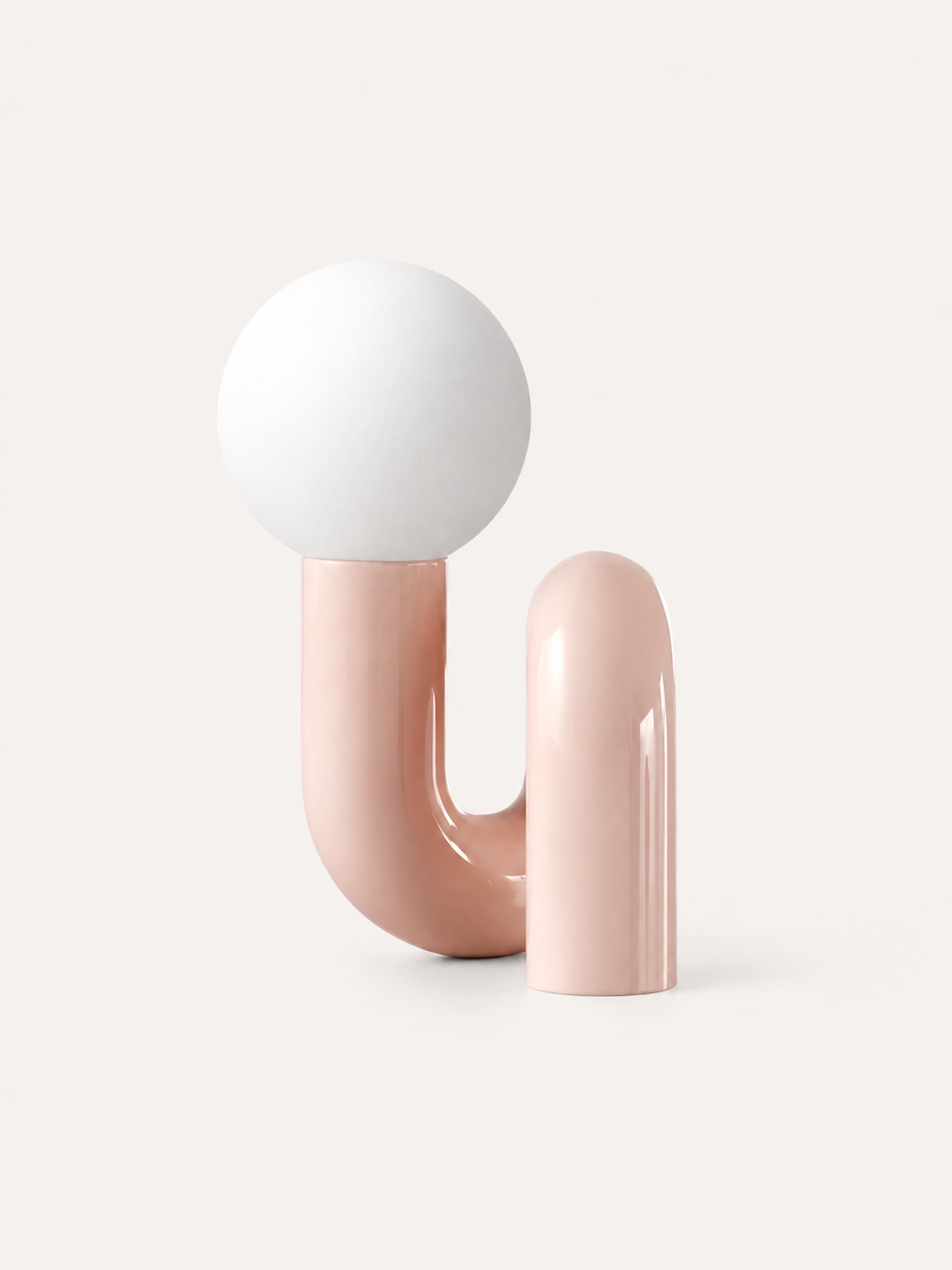 Lampe de Bureau Sculpturale en Verre Coloré