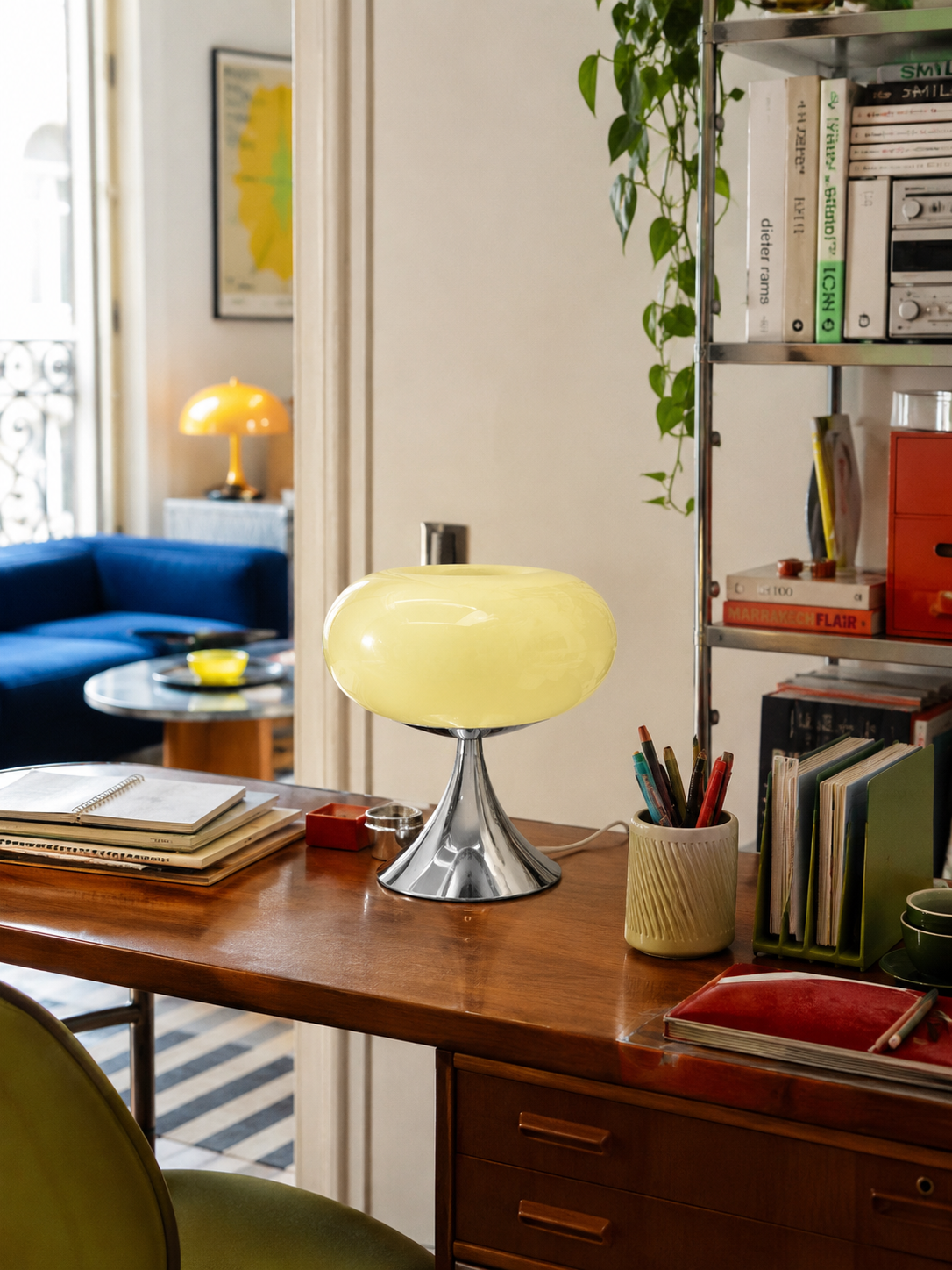 Lampe de Table en Verre Coloré