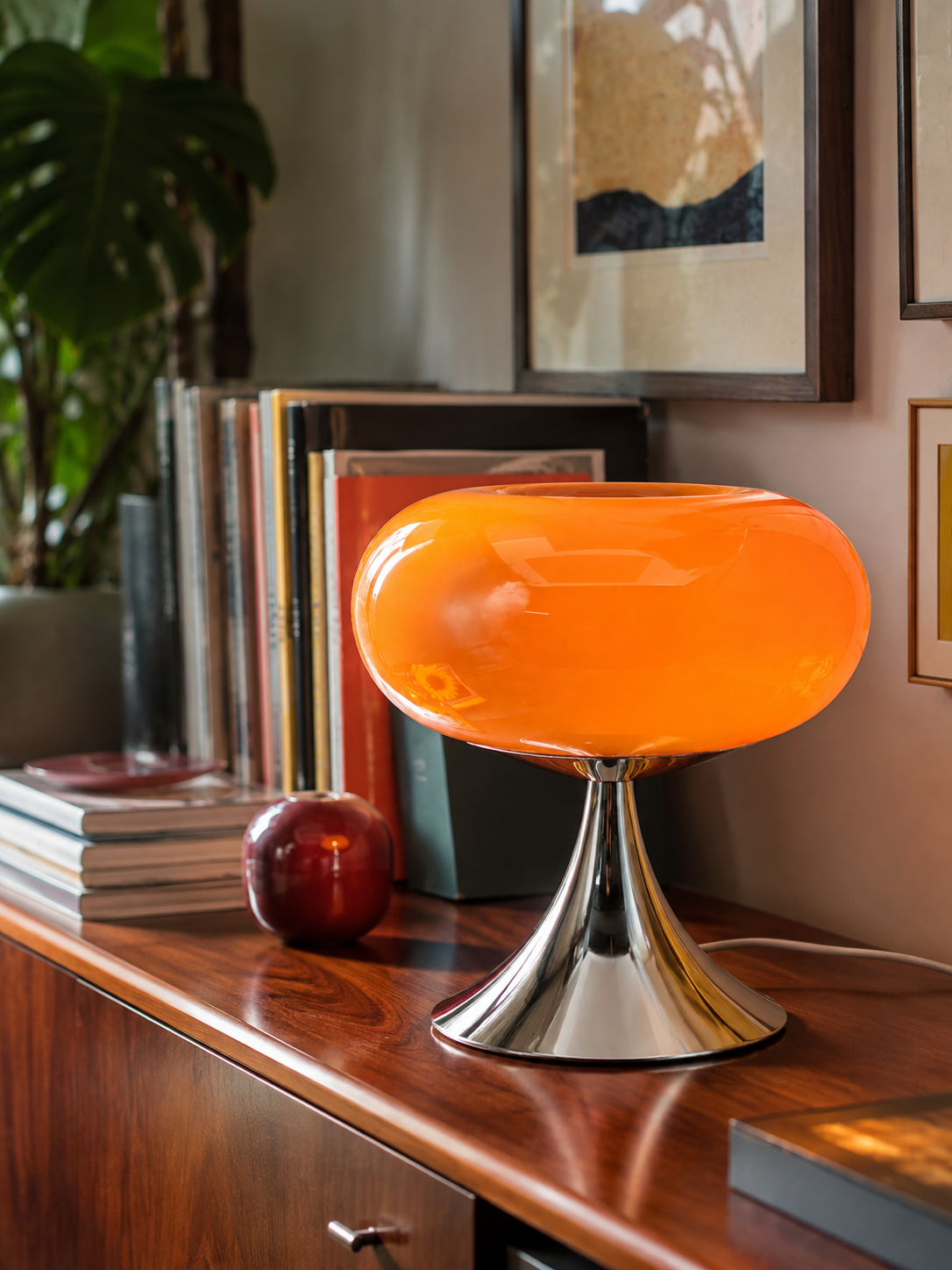 Lampe de Table en Verre Coloré