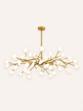 Grand lustre doré sculptural