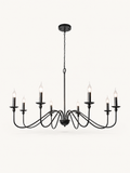 Lustre vintage en métal à 8 bras bougie