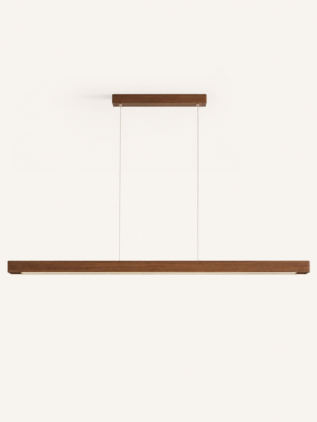 Suspension linéaire en bois pour table à manger