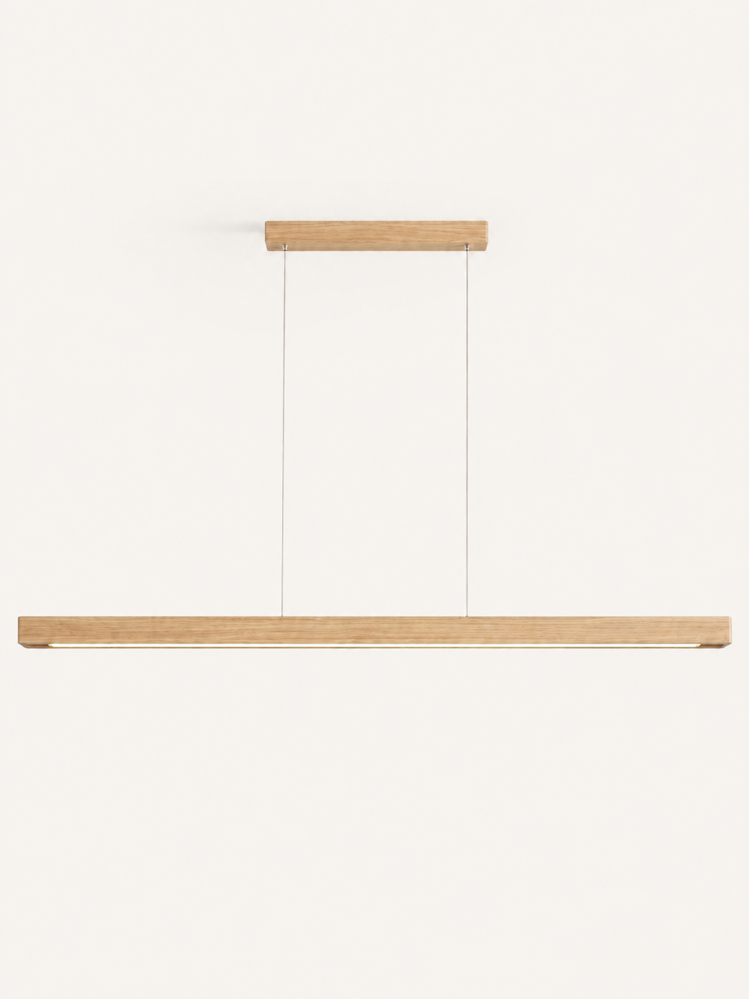 Suspension Linéaire en Bois pour Table à Manger
