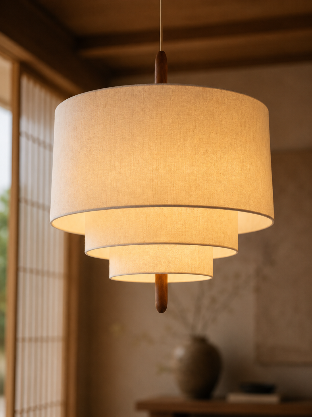 Suspension Wabi-Sabi en Toile Tendue
